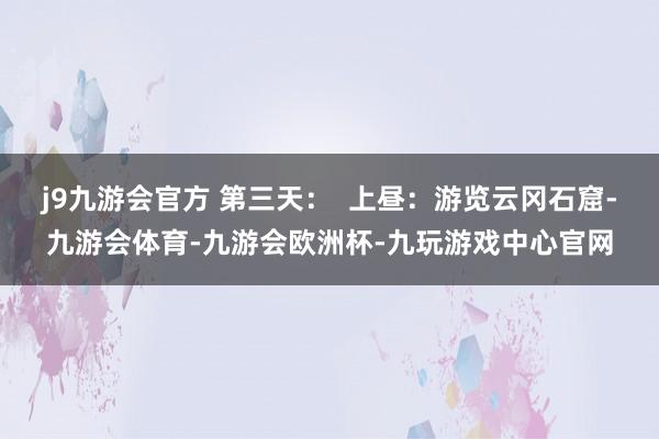 j9九游会官方 第三天：  上昼：游览云冈石窟-九游会体育-九游会欧洲杯-九玩游戏中心官网