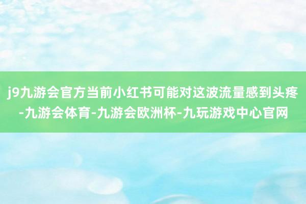 j9九游会官方当前小红书可能对这波流量感到头疼-九游会体育-九游会欧洲杯-九玩游戏中心官网